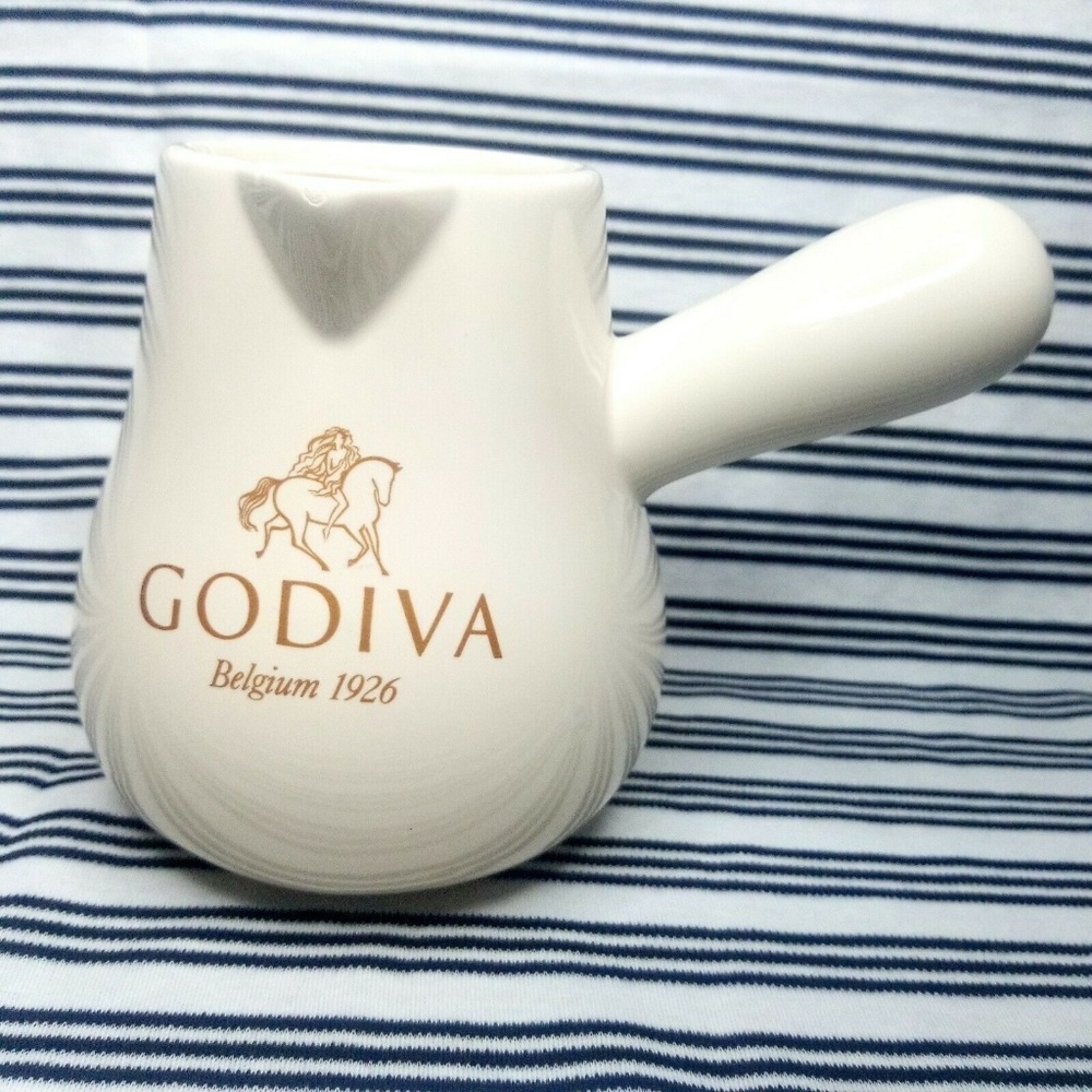 Godiva Chocolate Cream Ceramic Pitcher Pour Pot